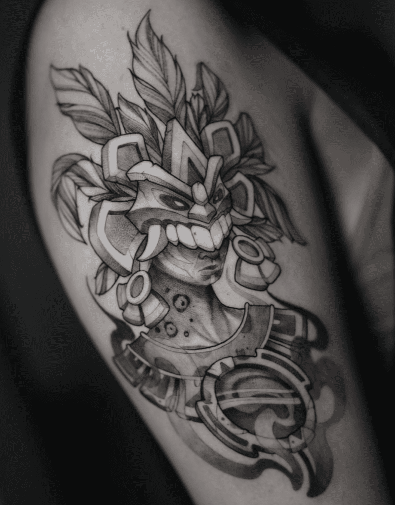 Tezcatlipoca Warrior Aztec Mythology Tattoo
