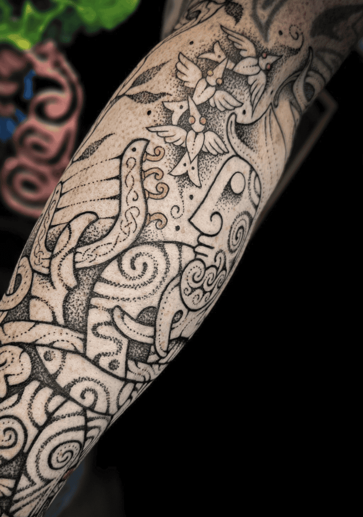 The Dagda Traditional Celtic Mythology Tattoo