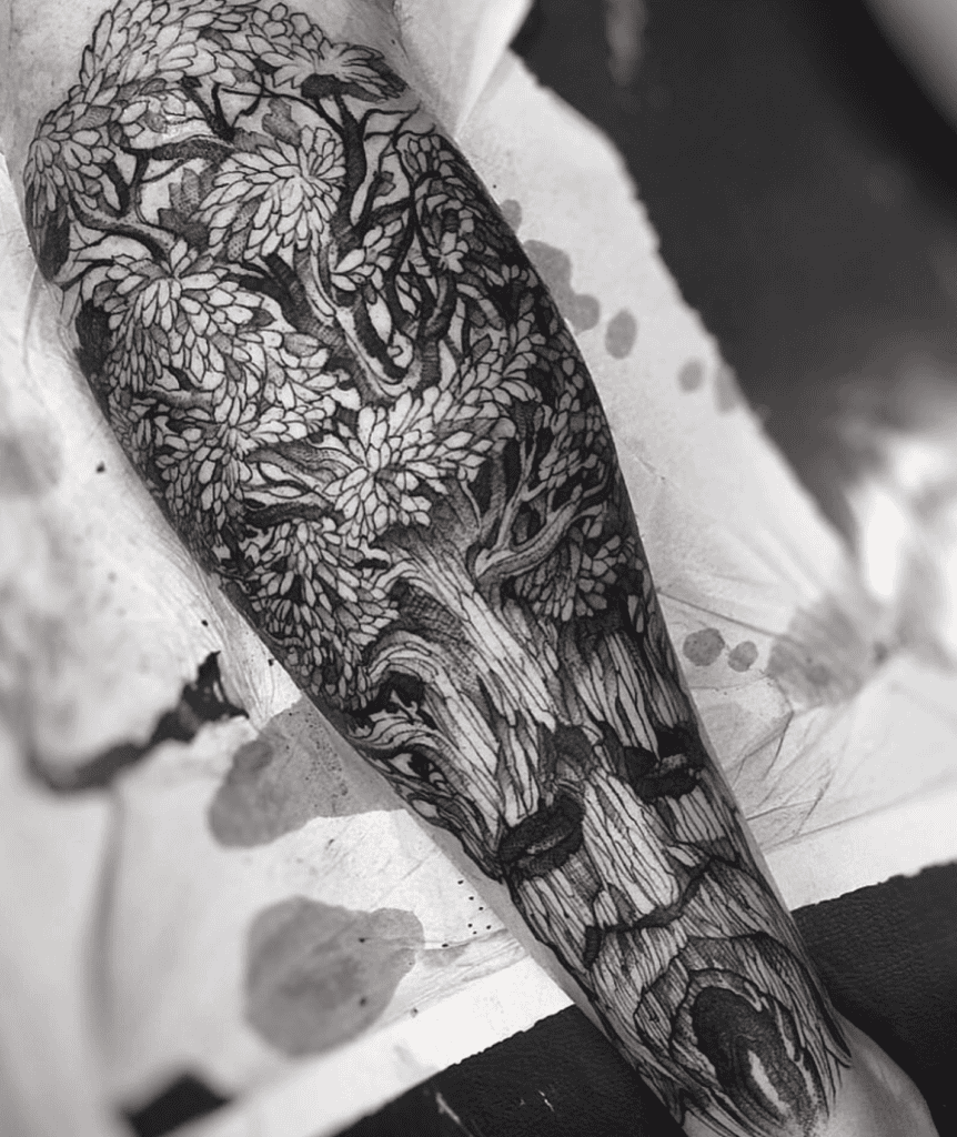 The Great Deku Tree Alt Legend of Zelda Tattoo