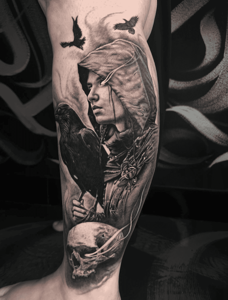 The Morrígan Battle Celtic Mythology Tattoo