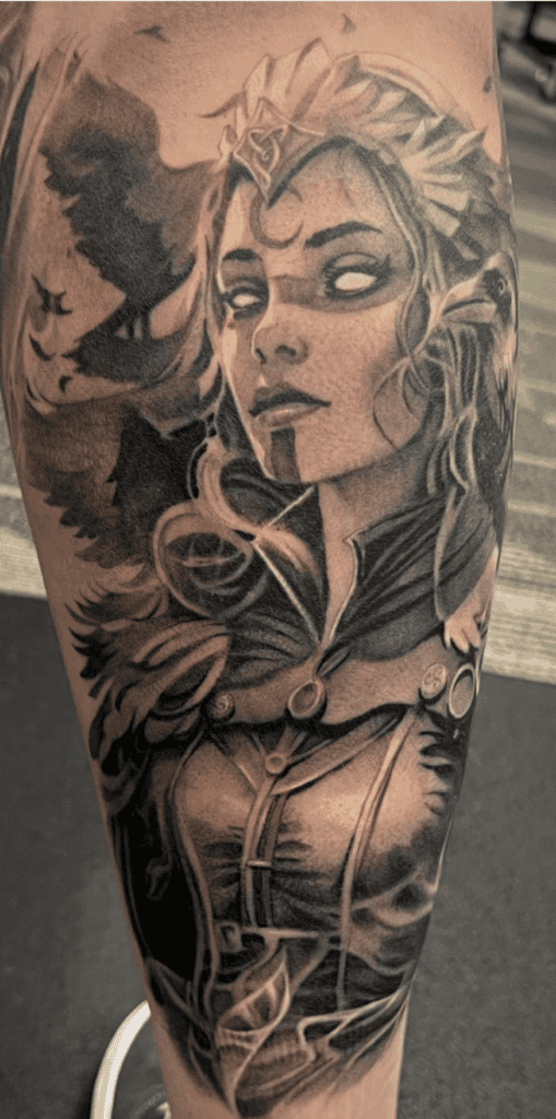 The Morrígan Celtic Mythology Tattoo