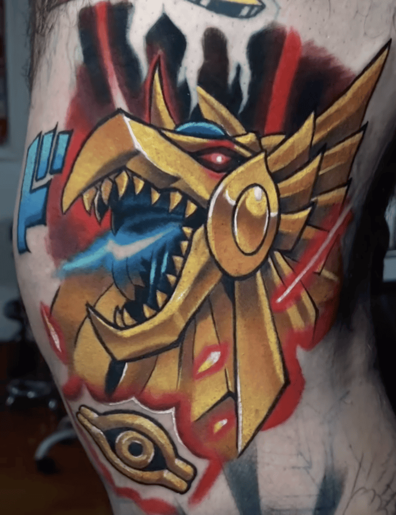 The Winged Dragon of Ra Beam Yu-Gi-Oh! Tattoo