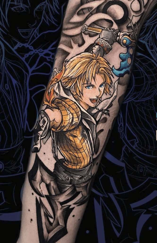 Tidus Happy Final Fantasy Tattoo