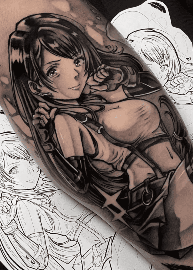 Tifa Lockhart Pose Final Fantasy Tattoo