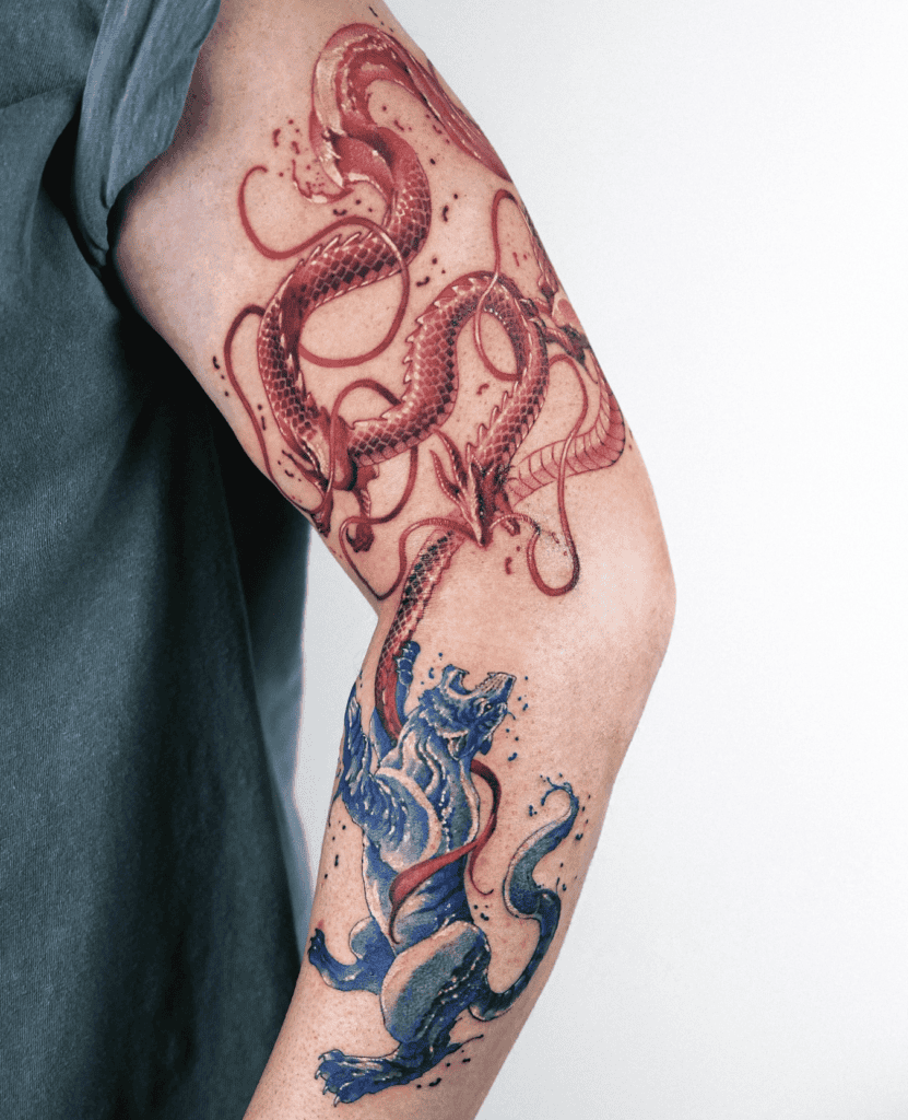 Tiger Element Dragon Tattoo