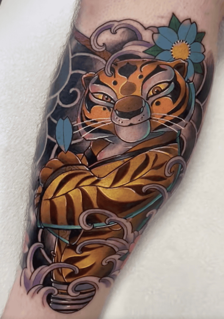 Tigress Flowers Tiger Tattoo
