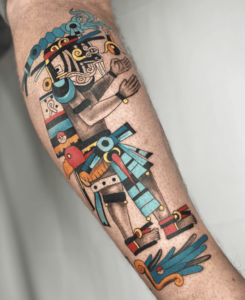 Tlaloc Figure Aztec Mythology Tattoo