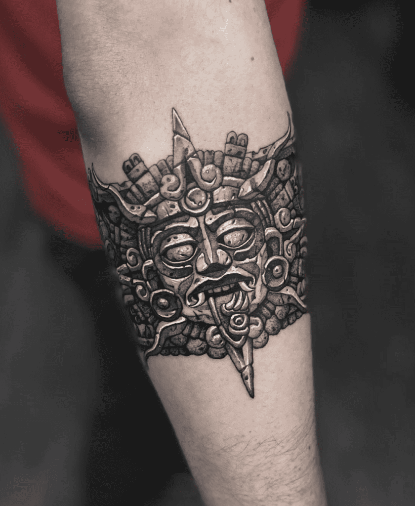 Tonatiuh Band Aztec Mythology Tattoo