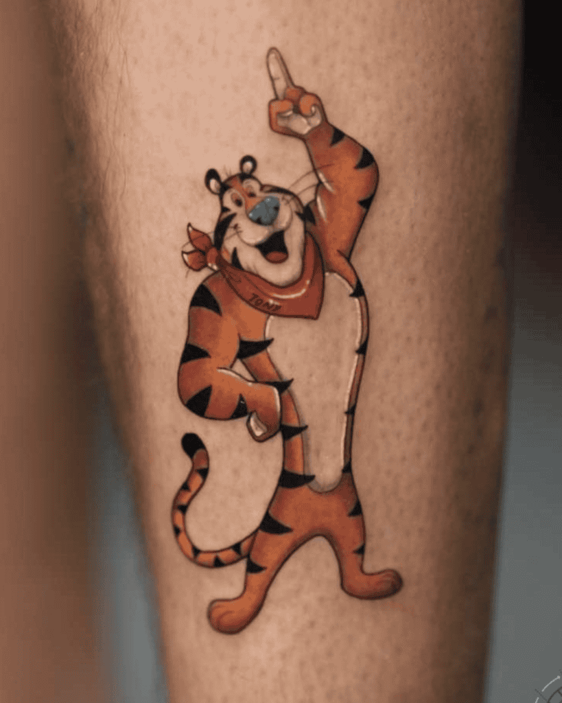 Tony the Tiger Pose Tattoo