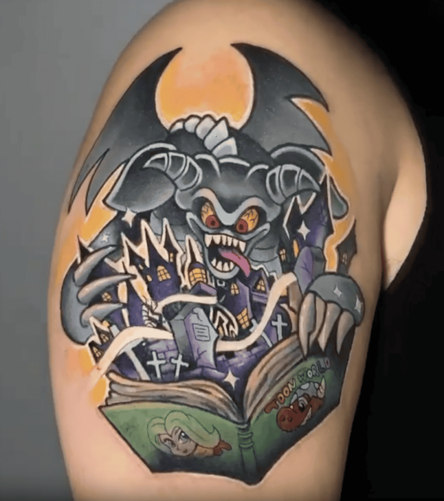 Toon Summoned Happy Skull Yu-Gi-Oh! Tattoo