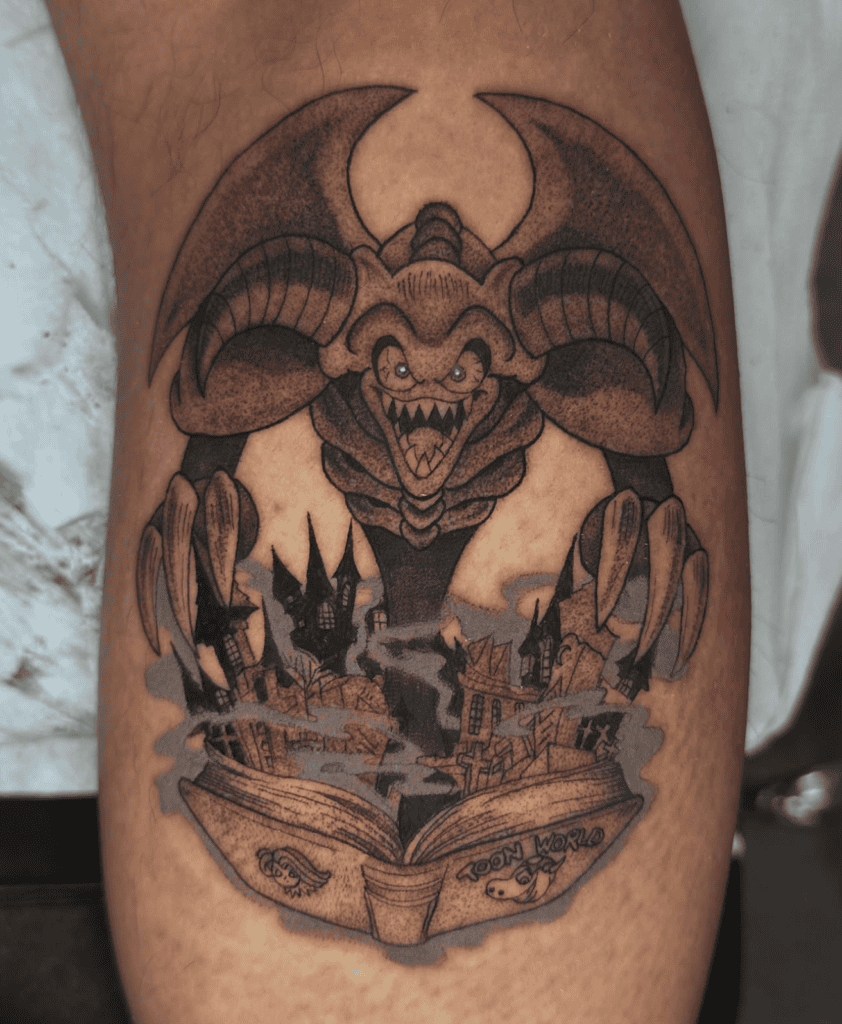 Toon Summoned Skull Classic Yu-Gi-Oh! Tattoo