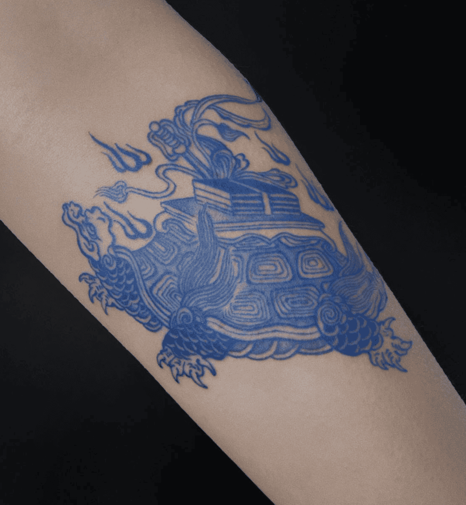 Turtle Blue Dragon Tattoo