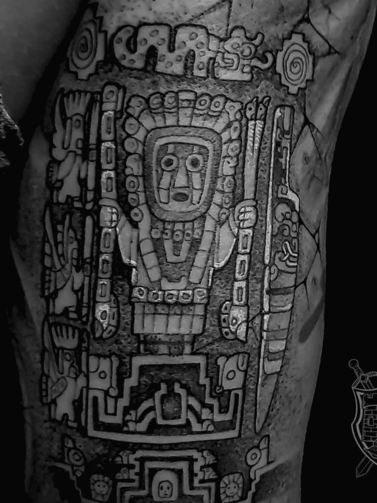 Viracocha Carving Inca Mythology Tattoo