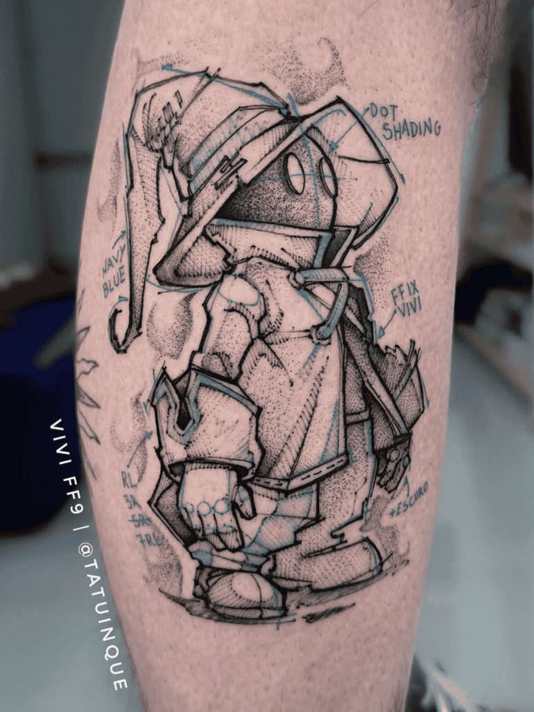 Vivi Ornitier Stance Final Fantasy Tattoo
