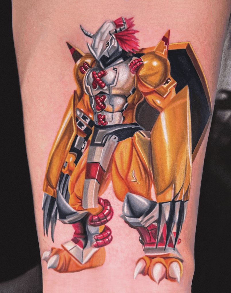 WarGreymon 3d Digimon Tattoo
