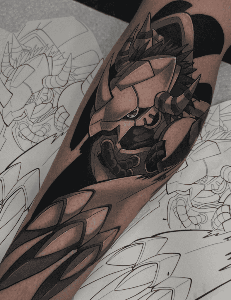 WarGreymon Alt Digimon Tattoo