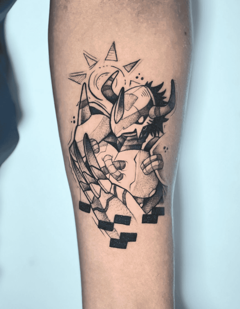 WarGreymon Sun Digimon Tattoo