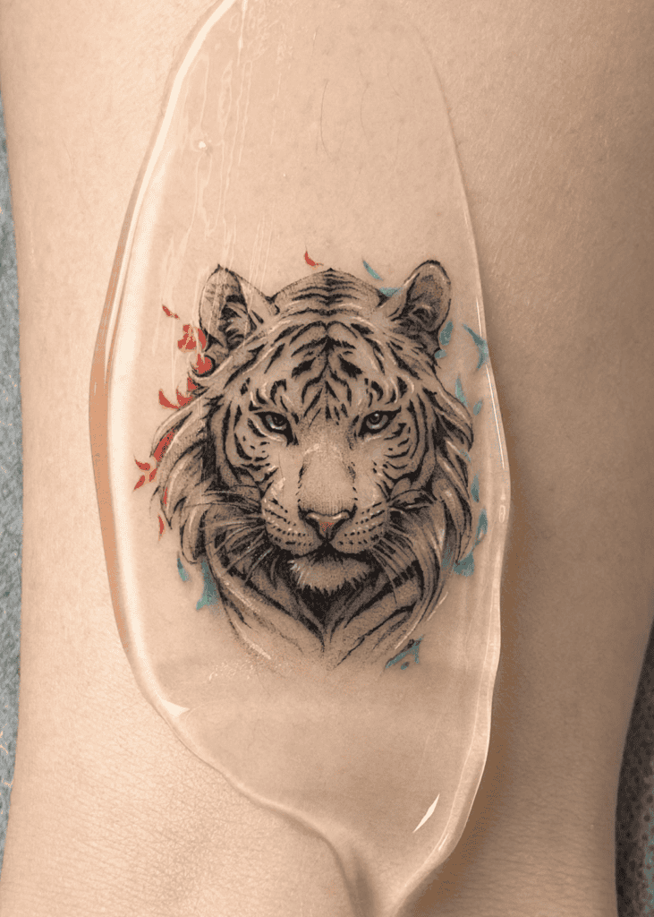 White Tiger Face Tattoo