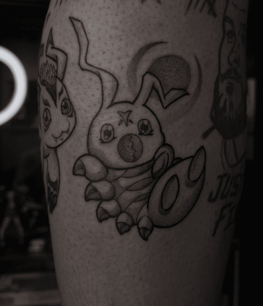 Wormmon Alt Digimon Tattoo