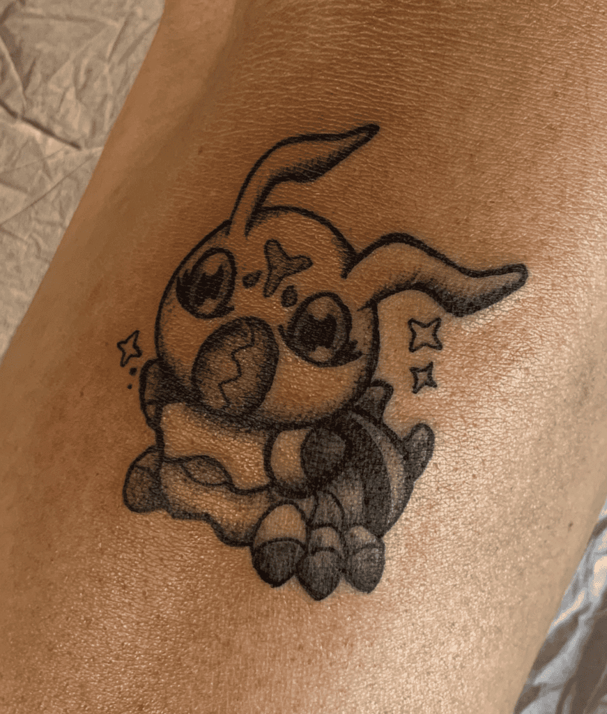 Wormmon Digimon Tattoo