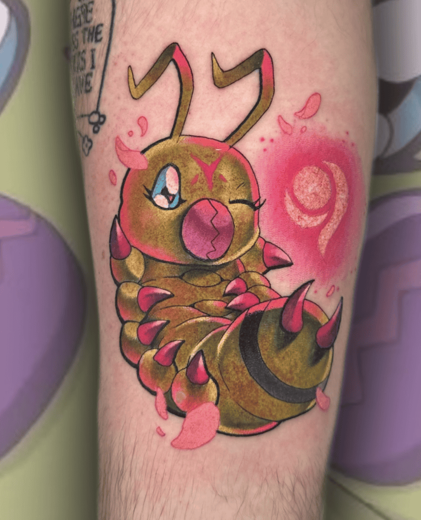 Wormmon Wink Digimon Tattoo