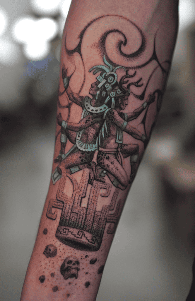 Xbalanque Mayan Mythology Tattoo