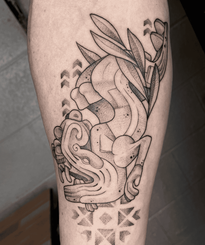 Xiuhcoatl Aztec Mythology Tattoo