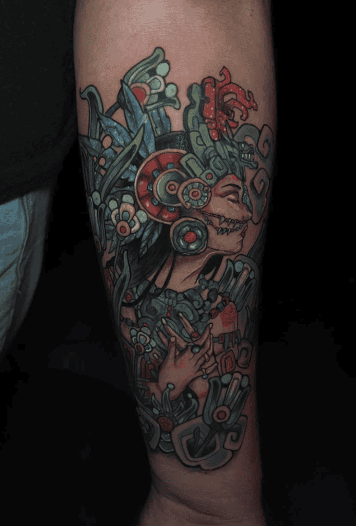 Xochiquetzal Goddess Aztec Mythology Tattoo