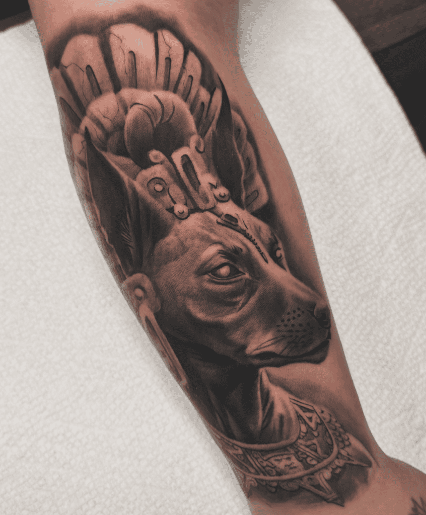 Xolotl Dog Aztec Mythology Tattoo