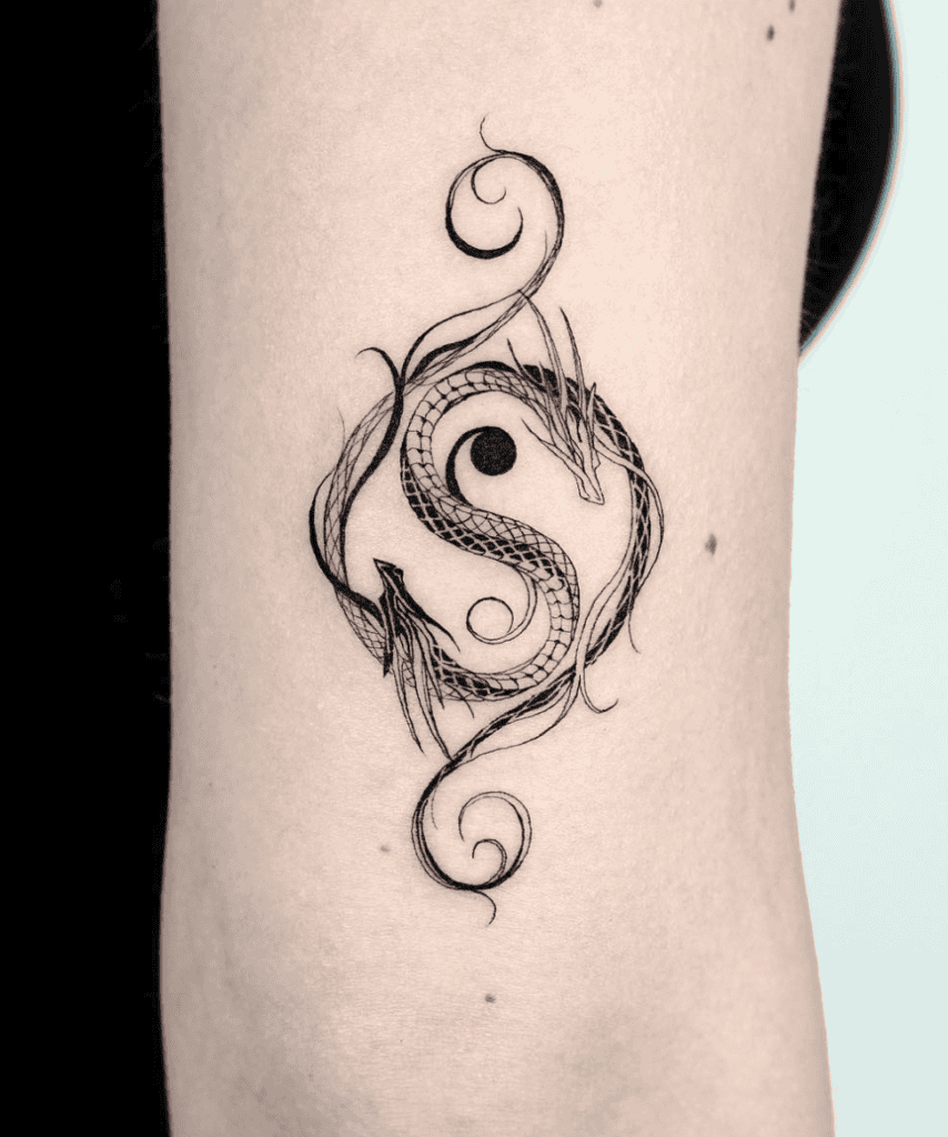 Yin-Yang Dragon Tattoo