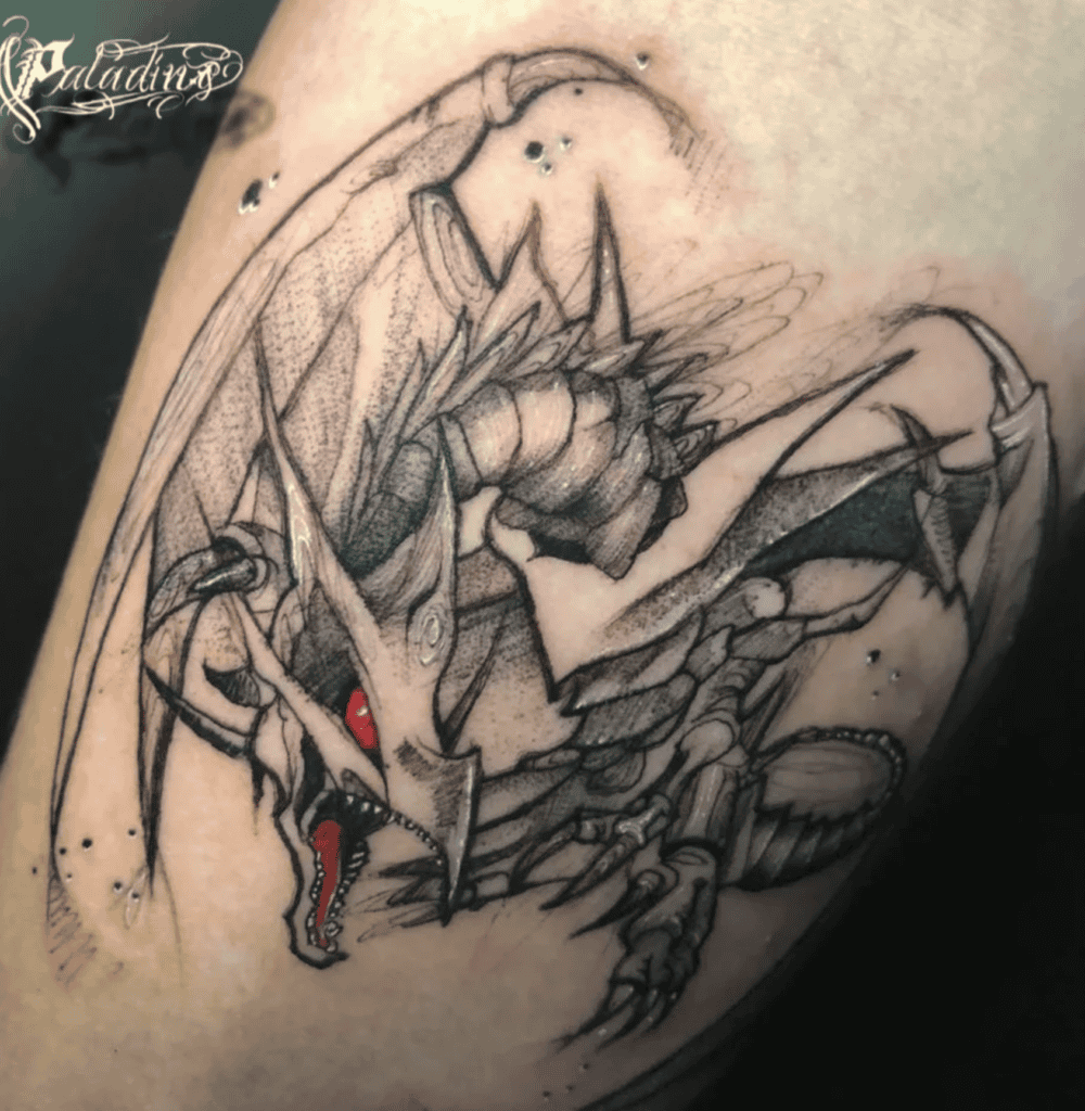 Yu-Gi-Oh! Red Eyes Dragon Tattoo