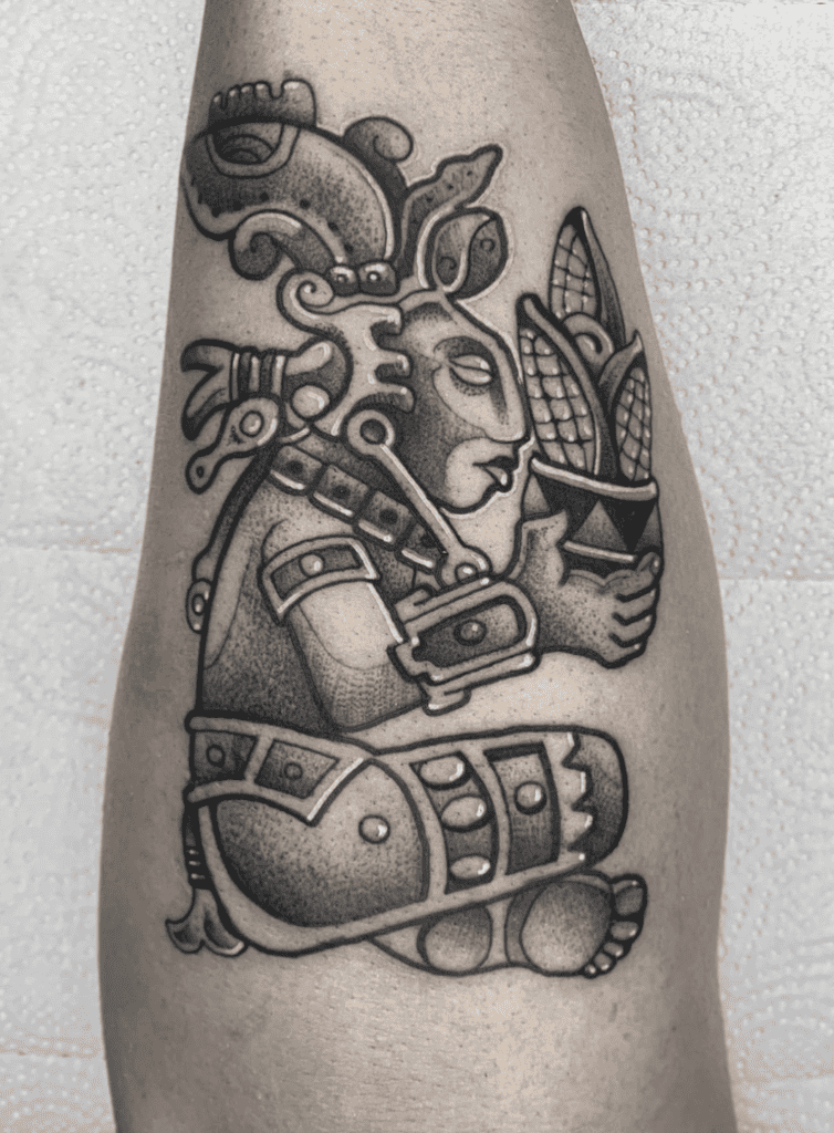 Yum Kaax God Mayan Mythology Tattoo