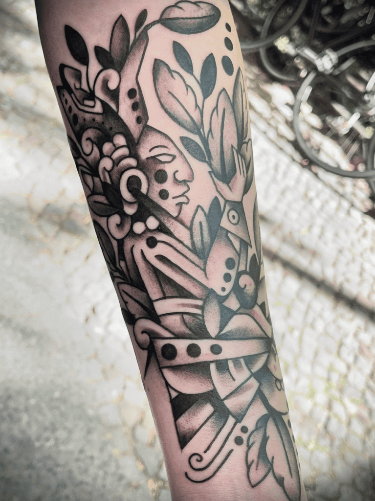 Yum Kaax Maize Mayan Mythology Tattoo