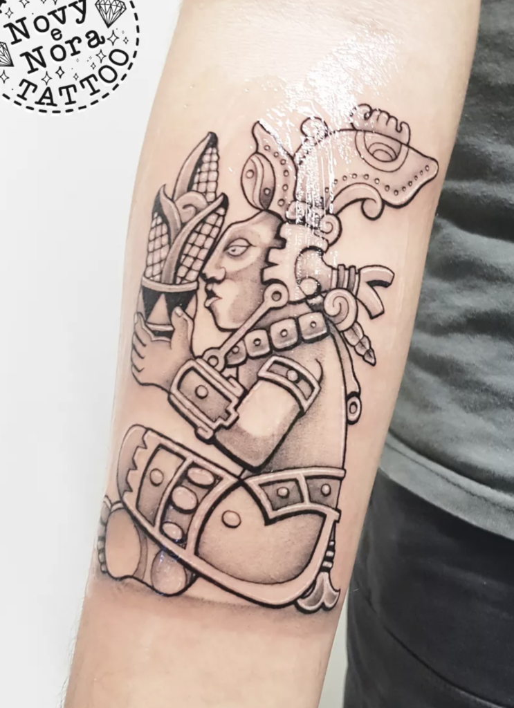 Yum Kaax Mayan Mythology Tattoo