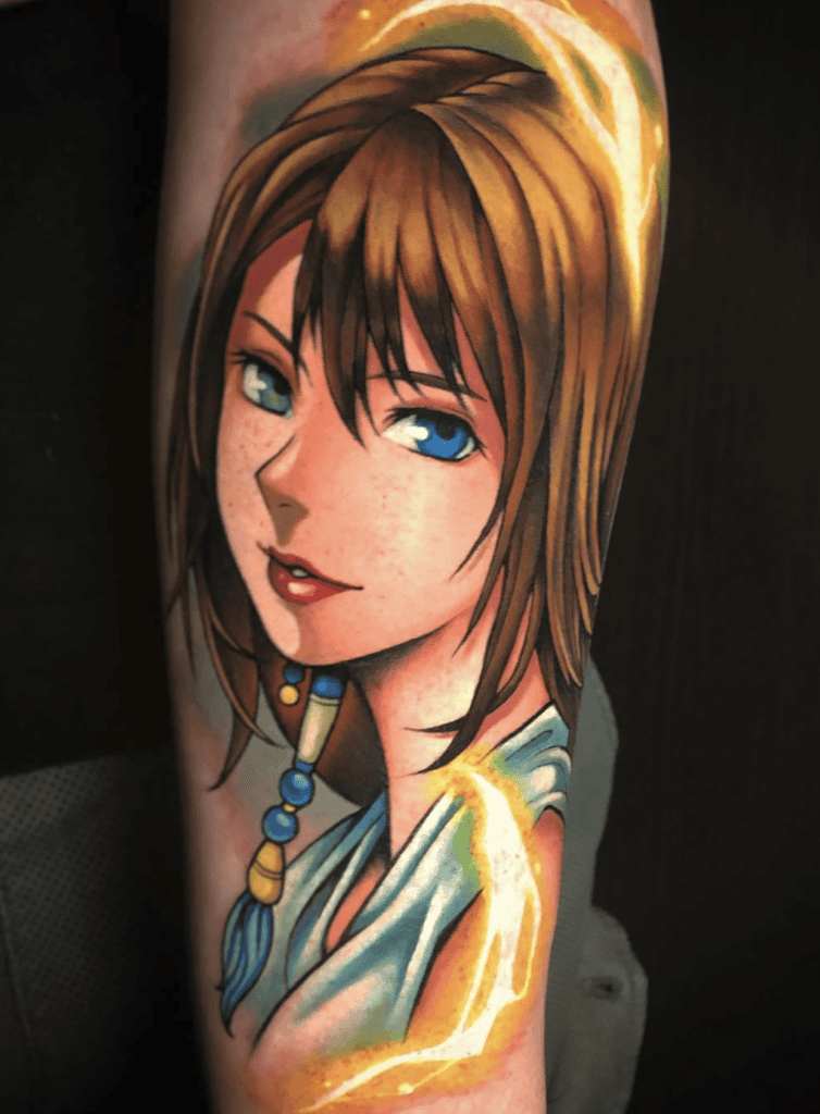 Yuna Colour Final Fantasy Tattoo