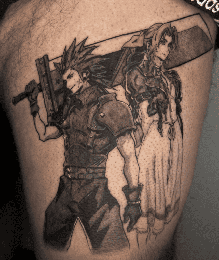 Zack Fair Aerith Final Fantasy Tattoo