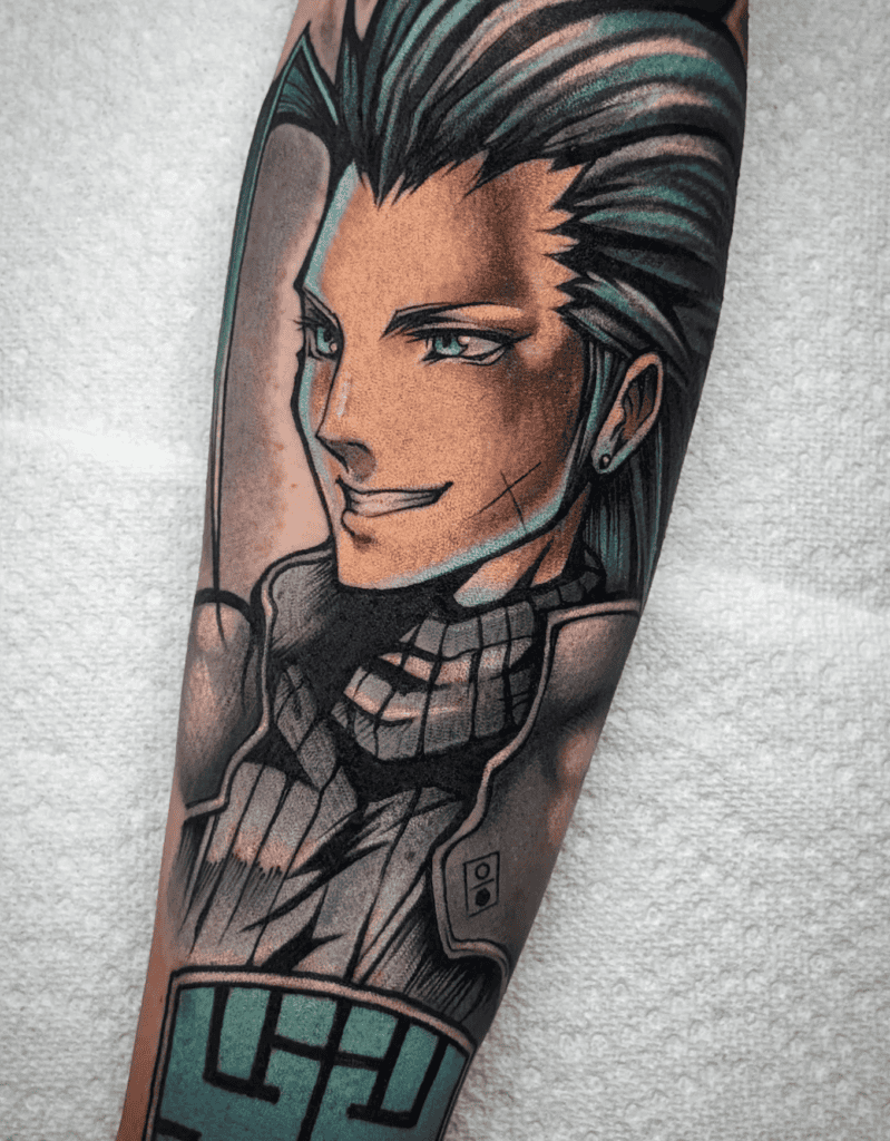 Zack Fair Happy Final Fantasy Tattoo