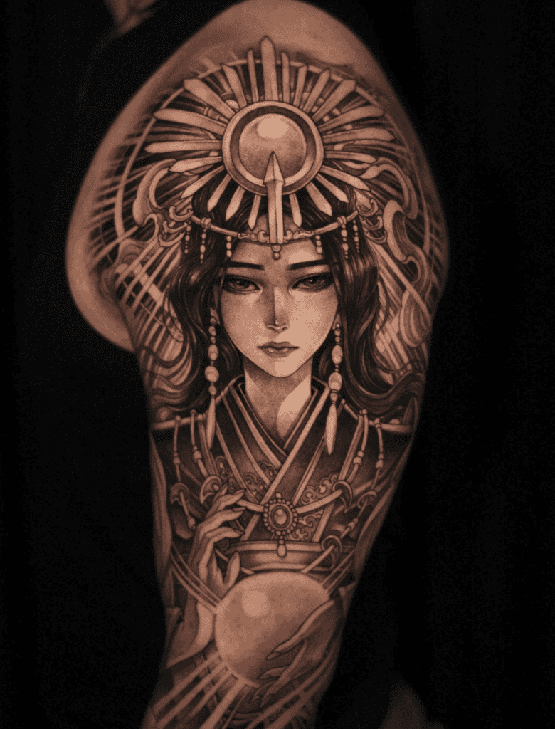 Amaterasu Ōmikami Japanese Mythology Tattoo