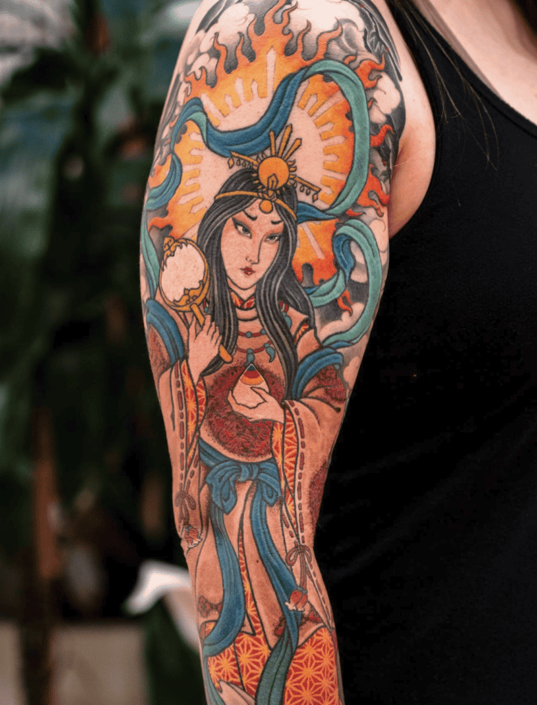 Amaterasu Ōmikami Sun Japanese Mythology Tattoo