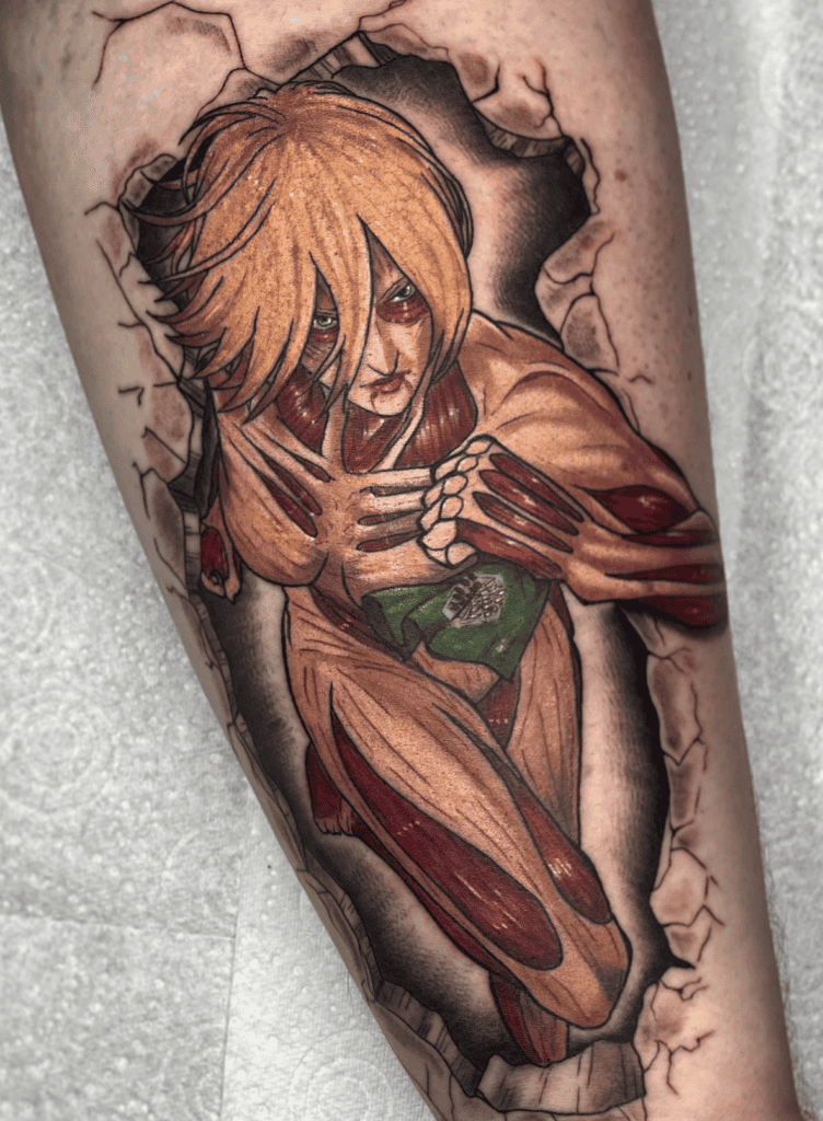 Annie Female Titan Attack on Titan Tattoo