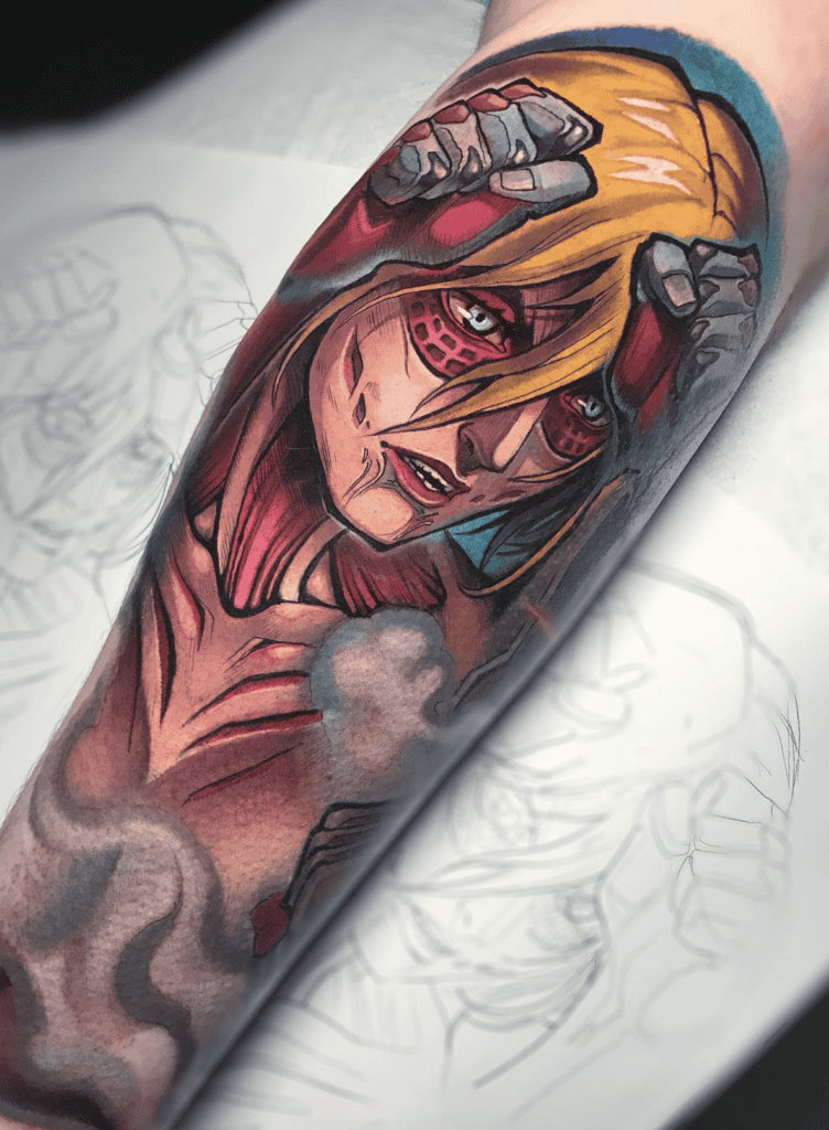 Annie Female Titan Fight Attack on Titan Tattoo