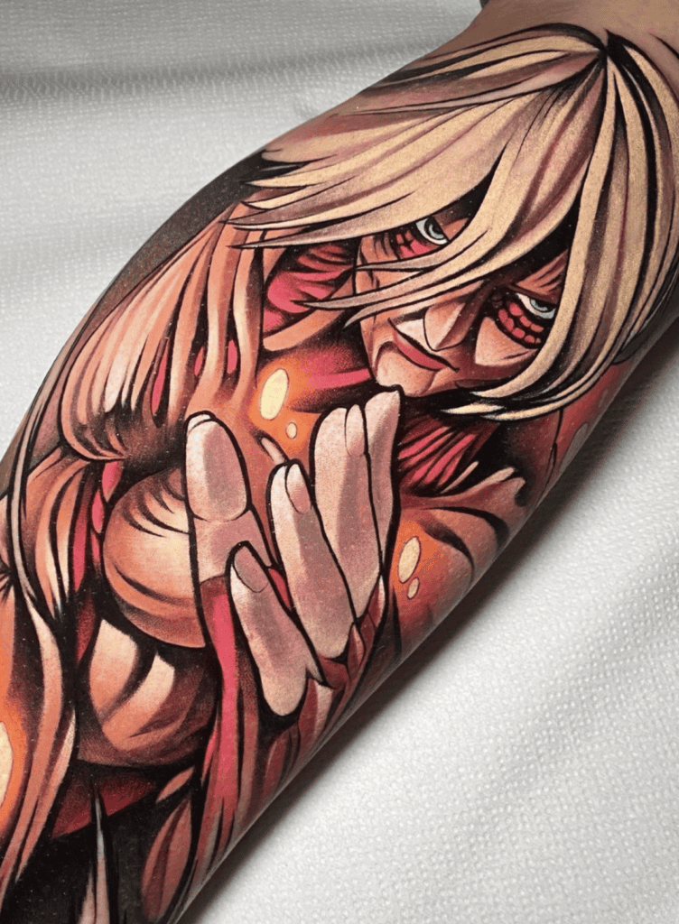 Annie Female Titan Run Attack on Titan Tattoo
