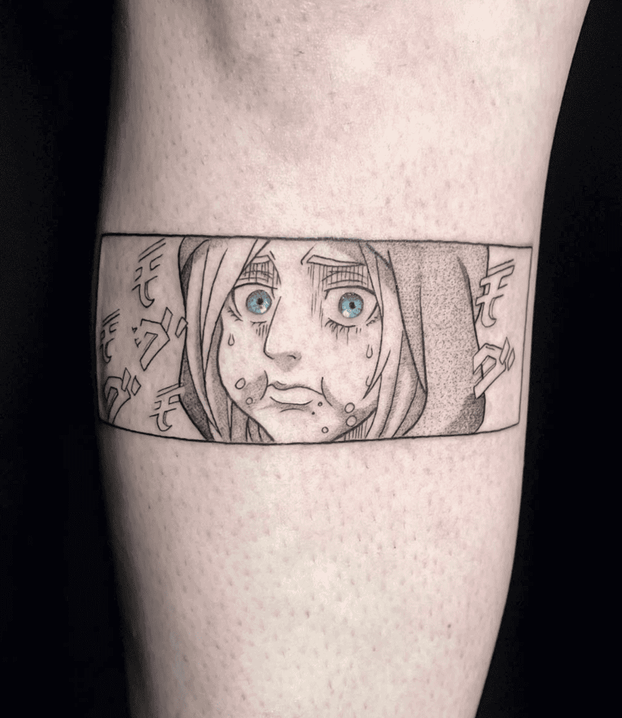 Annie Leonhart Eating Attack on Titan Tattoo