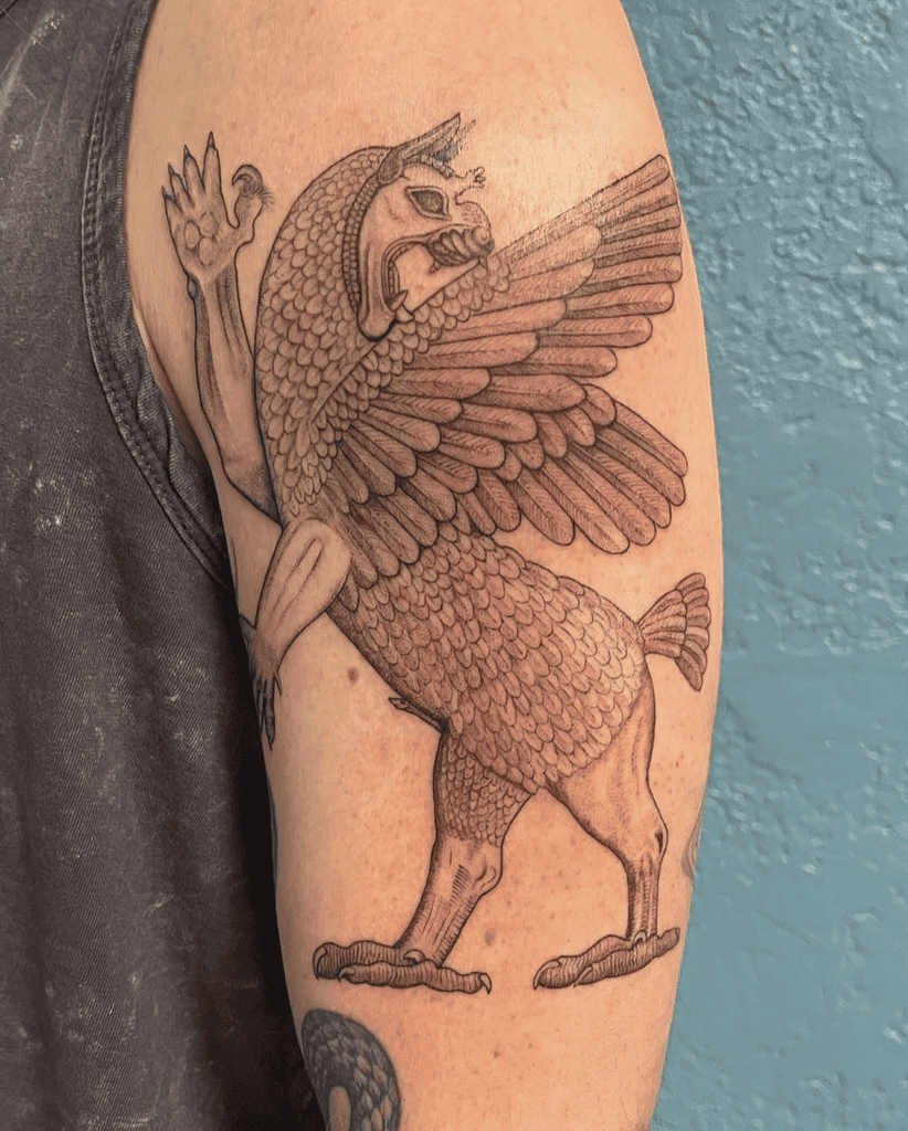 Anzu Bird Mesopotamian Mythology Tattoo