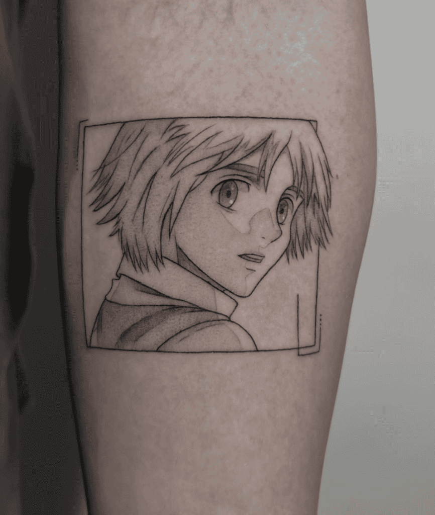 Armin Arlert Frame Attack on Titan Tattoo