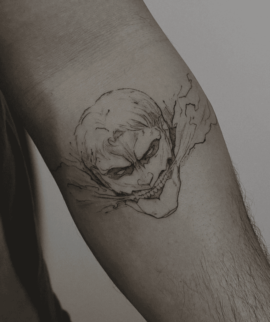 Armoured Titan Face Attack on Titan Tattoo