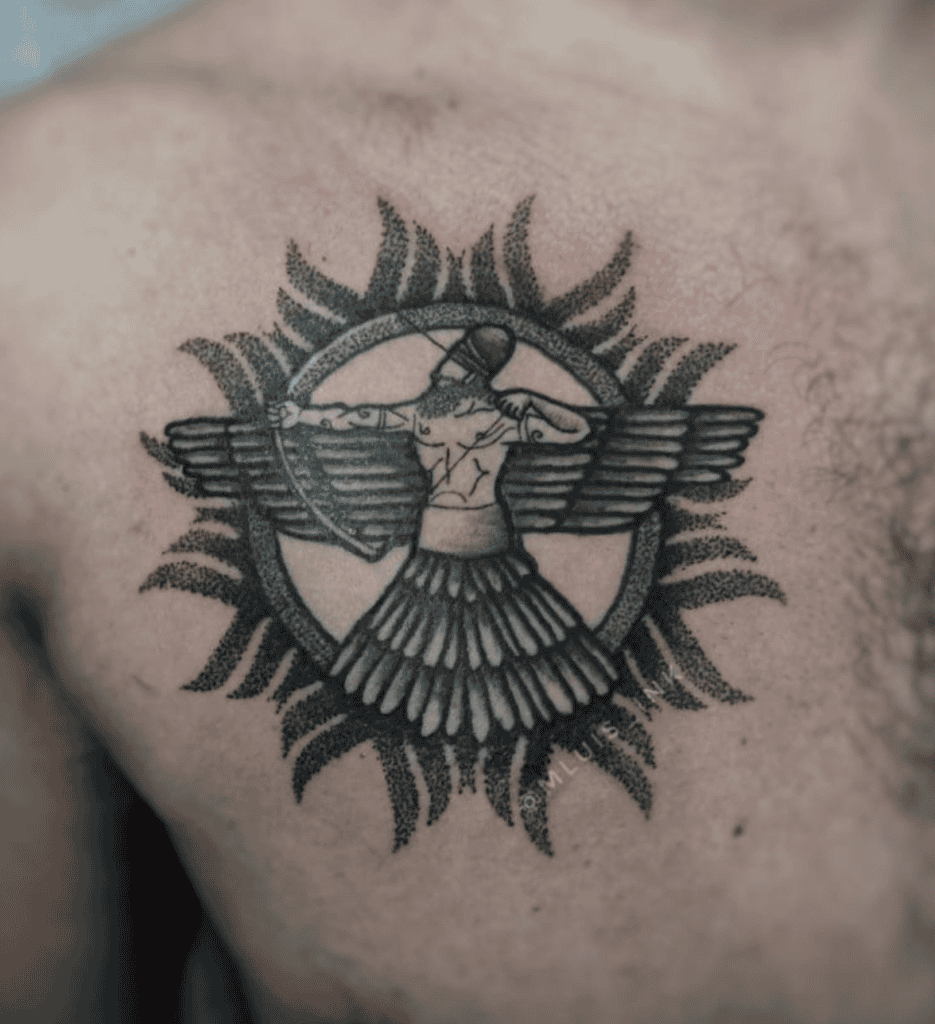 Ashur Mesopotamian Mythology Tattoo
