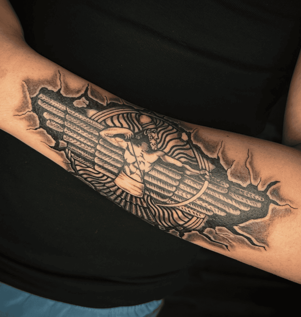 Ashur Symbol Mesopotamian Mythology Tattoo