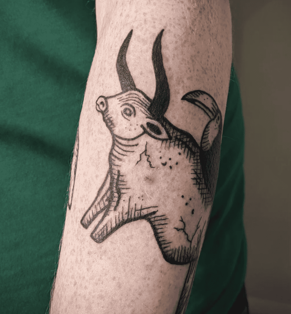 Aurochs Simple Bovine Tattoo