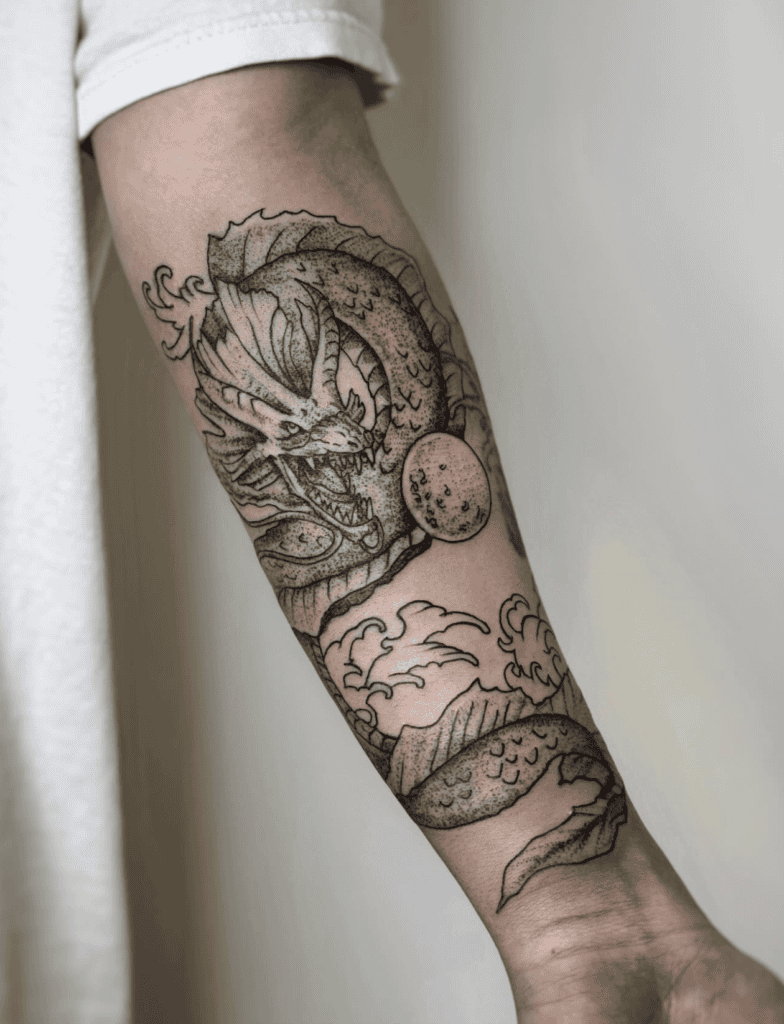 Bakunawa Visayan Snake Tattoo